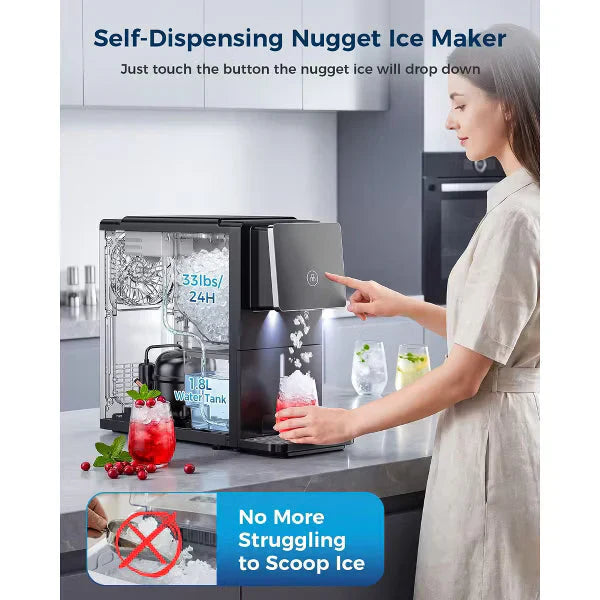 Countertop Ice Maker – 33lbs/Day Production